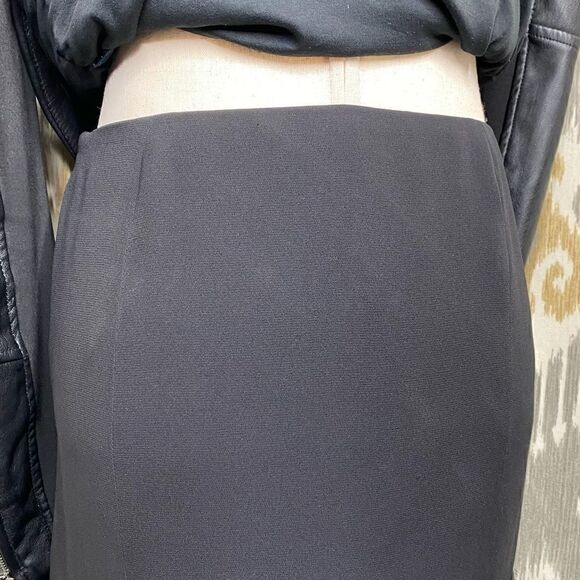 Ralph Lauren Vintage 2000 Collection Black Crepe Ruffle Bow Hem Tulip Skirt - Picture 11 of 16